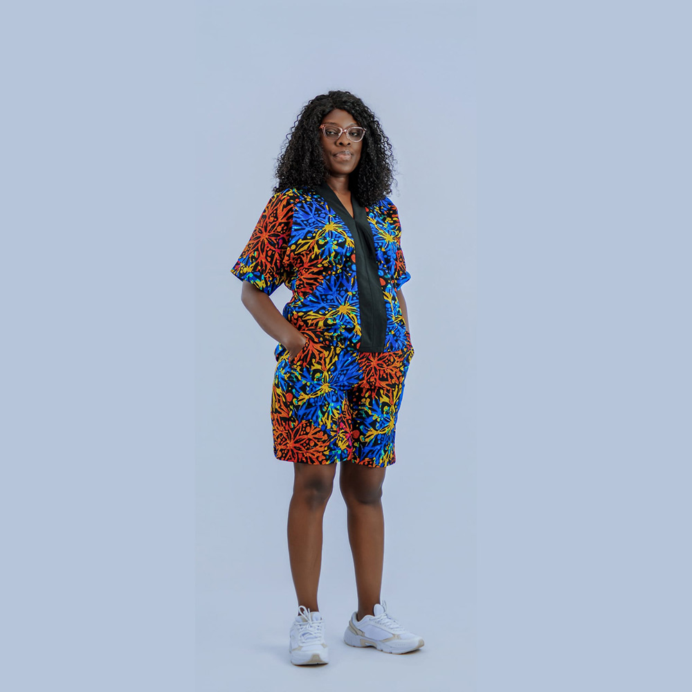 2 pcs Ankara : Top and Short Pants